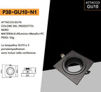 Portafaretto Quadrato Orientabile da Incasso - P38-N1 - immagine 6
