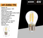 Confezione da 5 Pezzi - Lampadina LED E27 4W, Miniglobo G45 - immagine 5