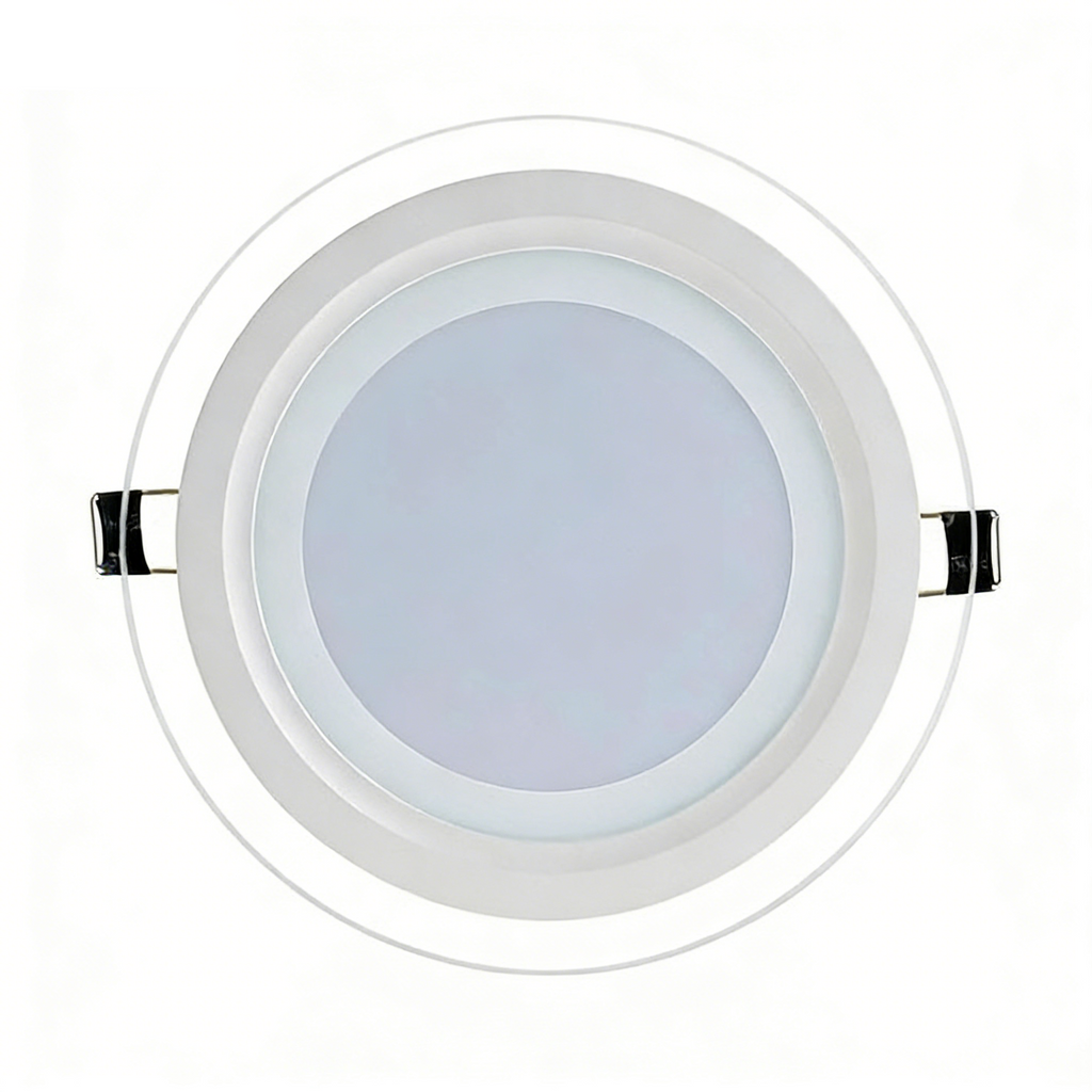 Pannello Faretto LED Rotondo in Vetro 12W Alta Luminosità | CCT Regolabile 3000K-4000K-6500K