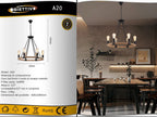 Lampadario a Sospensione Country Rustico - Forma Circolare - immagine 3