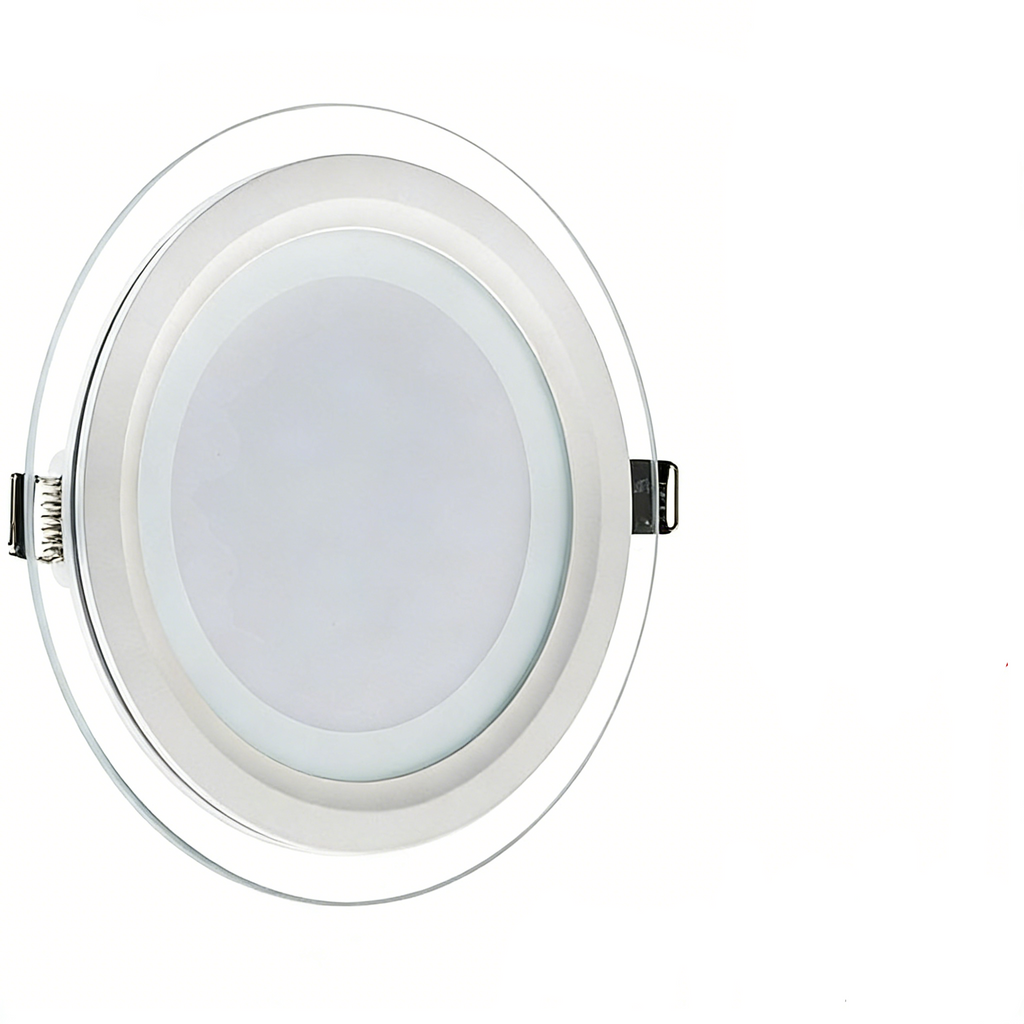 Pannello Faretto LED Rotondo in Vetro 12W Alta Luminosità | CCT Regolabile 3000K-4000K-6500K
