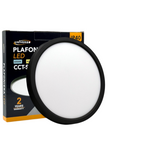 Plafoniera Ultra Slim Rotonda Nera UNIVERSO LV-400-N3C 32W