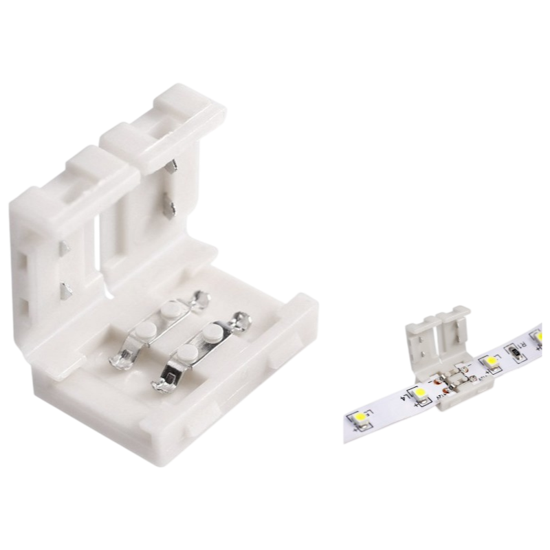 Giunto Connettore per Strip LED Monocolore 2 Pin 10mm | Spinotto 12V/24V SMD | Confezione 5 Pezzi