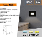 Segnapasso LED Rettangolare in Vetro UNIVERSO ES37-N3C 4W - immagine 6