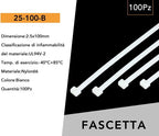 Confezione da 500 Pezzi - Fascette Serracavo - 25-100-B - immagine 4