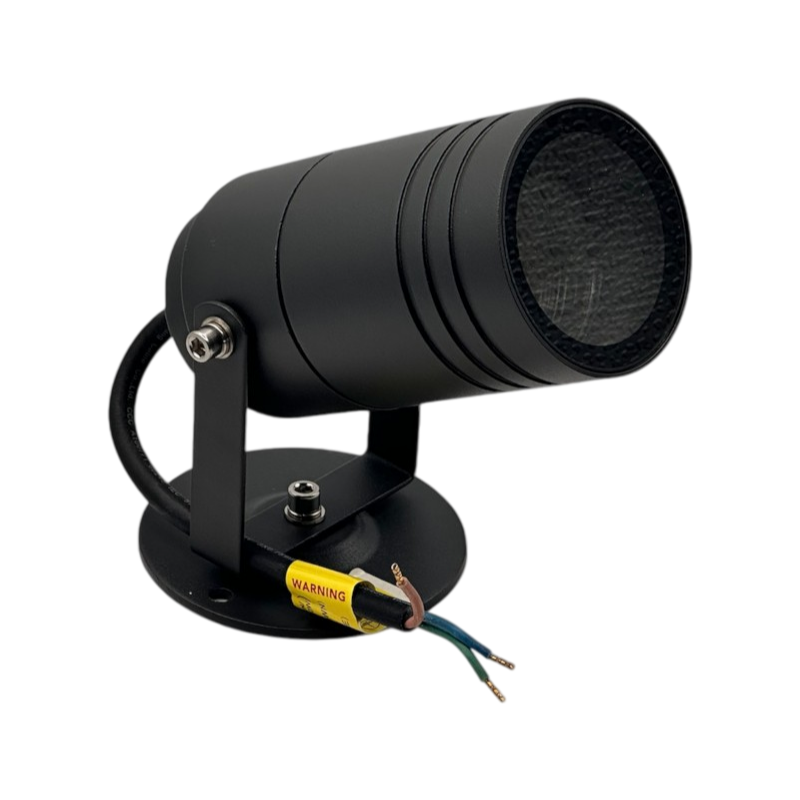 Universo 837WA-B80-G Portafaretto da Giardino con Portalampada per Lampadine GU10 Picchetto da Interramento Alluminio Nero IP65