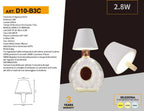 Lampada LED Ricaricabile da Tavolo per Bottiglie - D10-B3C - immagine 7