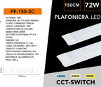 Plafoniera Lineare LED Alta Luminosità UNIVERSO 72W 150cm - immagine 7