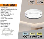 Plafoniera Circolare SMD LED UNIVERSO BL400-B3C 32W - Switch - immagine 5