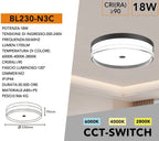 Plafoniera Circolare SMD LED UNIVERSO BL230-N3C 18W - Switch - immagine 5