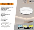 Plafoniera Circolare SMD LED UNIVERSO BL230-B3C 18W - Switch - immagine 5