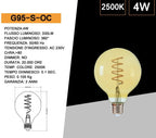 Lampadina LED E27 Universo G95-S-OC - 4W, Globo G95 a - immagine 3