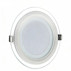Pannello LED Slim Rotondo in Vetro 6W 500 Lumen - CCT - immagine 3