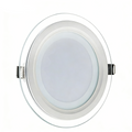 Pannello LED Slim Rotondo in Vetro 18W 1800 Lumen | CCT Regolabile 3000K-4000K-6500K