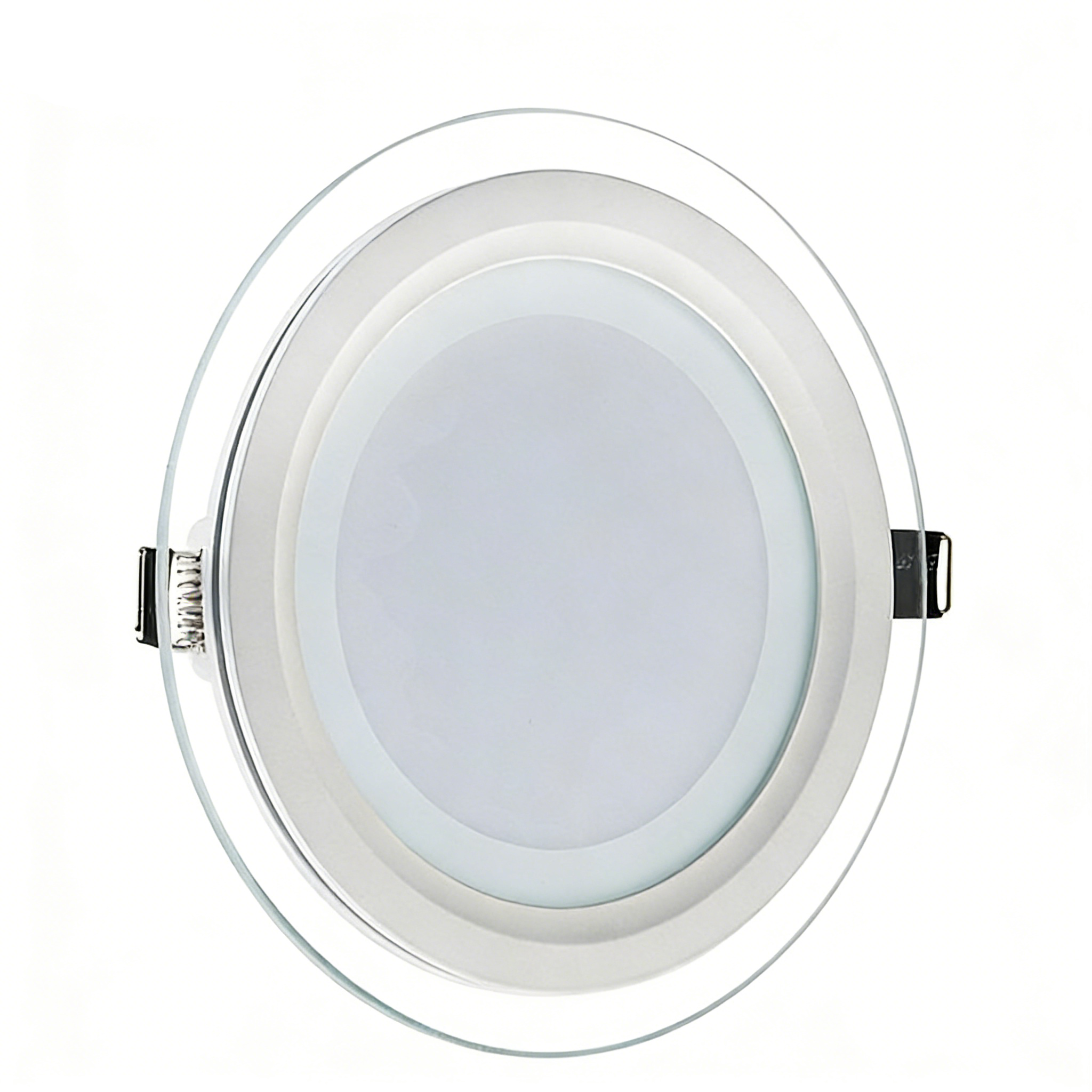 Pannello LED Slim Rotondo in Vetro 18W 1800 Lumen | CCT Regolabile 3000K-4000K-6500K
