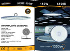 Campana LED UFO Lampada Industriale a - HE02-150W - immagine 6