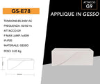 Portalampada Applique da Parete in Gesso - GS-E78 - immagine 6