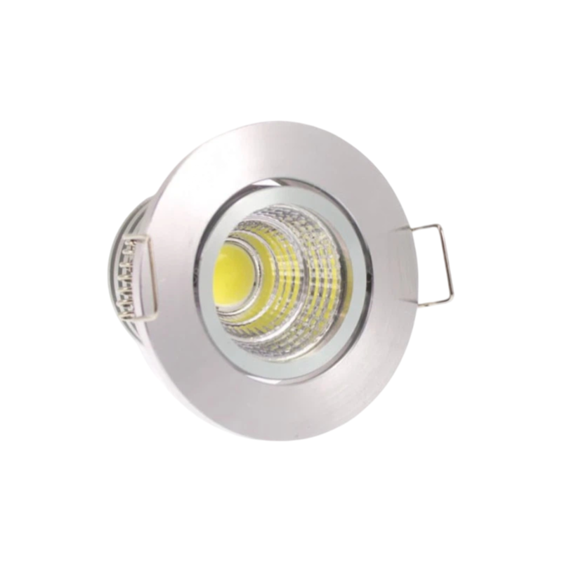 Faretto LED Rotondo da Incasso Acciaio Satinato 3W | CCT Selezionabile 3000K-4000K-6500K IP20