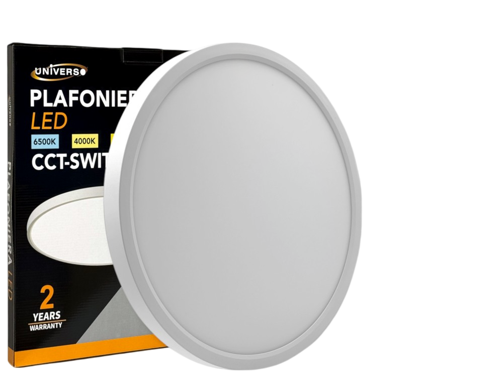 Plafoniera Ultra Slim SMD LED Rotonda UNIVERSO LV-480-B3C 36W Ø48cm | CCT 3in1 IP40 Bianco