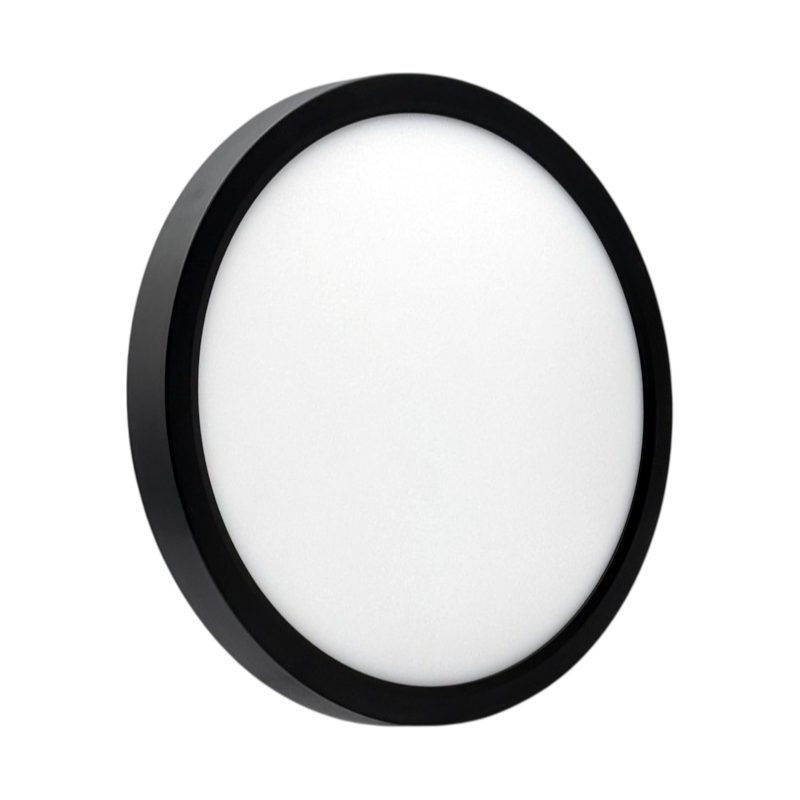 Plafoniera Ultra Slim SMD LED Rotonda UNIVERSO LV-300-N3C 24W Ø30cm | CCT 3in1 IP40 Nero