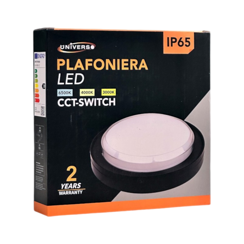 Plafoniera LED SMD Rotonda Esterno UNIVERSO XG-909-N3C 23W | Switch CCT 3in1 3000K-4000K-6500K IP65