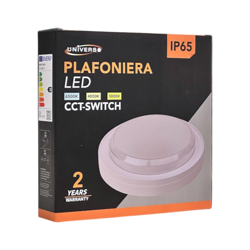 Plafoniera LED SMD Rotonda Esterno UNIVERSO XG-909-B3C 23W | Switch CCT 3in1 3000K-4000K-6500K IP65