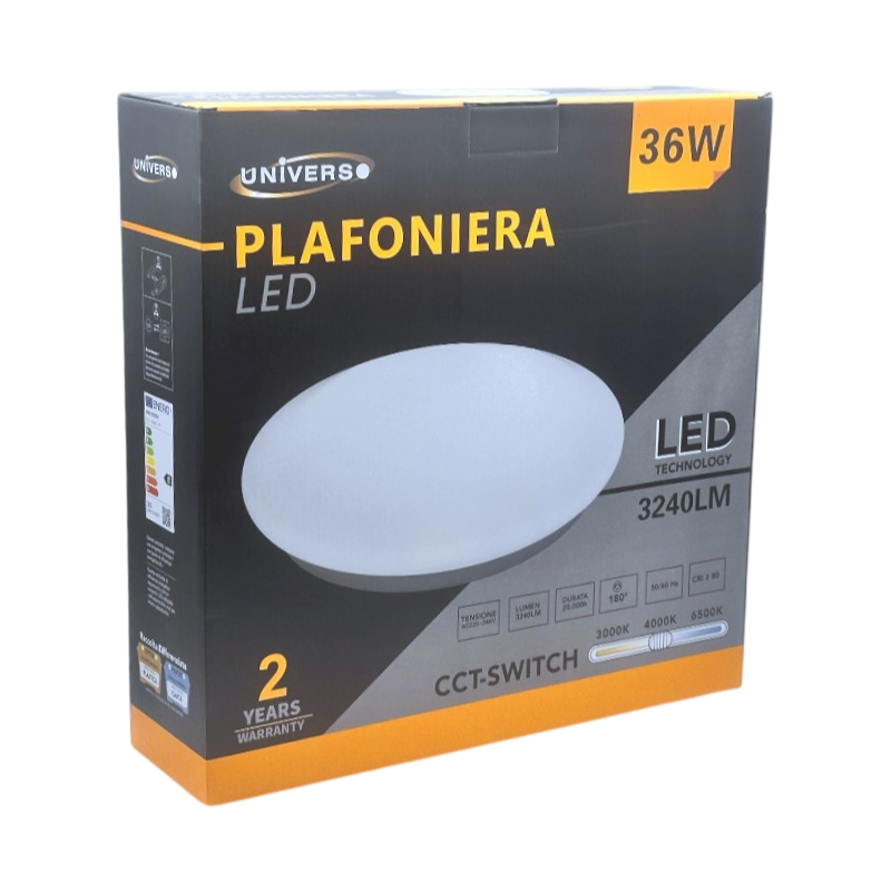 Plafoniera Circolare a LED UNIVERSO C01-36W-3C 36W | CCT 3in1 Selezione Luce