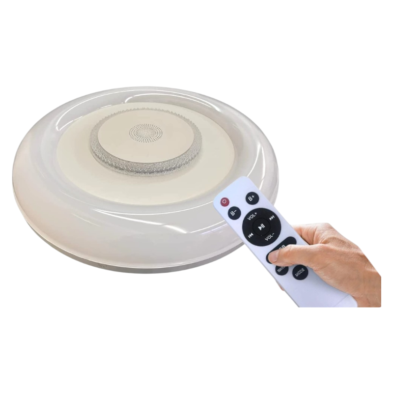 Plafoniera LED Circolare 72W RGB 3in1 | Effetto Cielo Stellato Bluetooth con Altoparlante e Telecomando