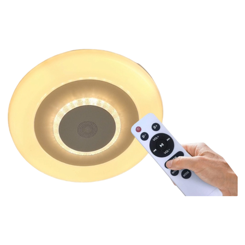 Plafoniera LED Circolare 72W RGB 3in1 | Effetto Cielo Stellato Bluetooth con Altoparlante e Telecomando