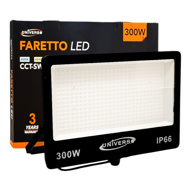 Proiettore LED Ultra Slim SMD UNIVERSO FT02-300N3C 300W | CCT Selezionabile IP66