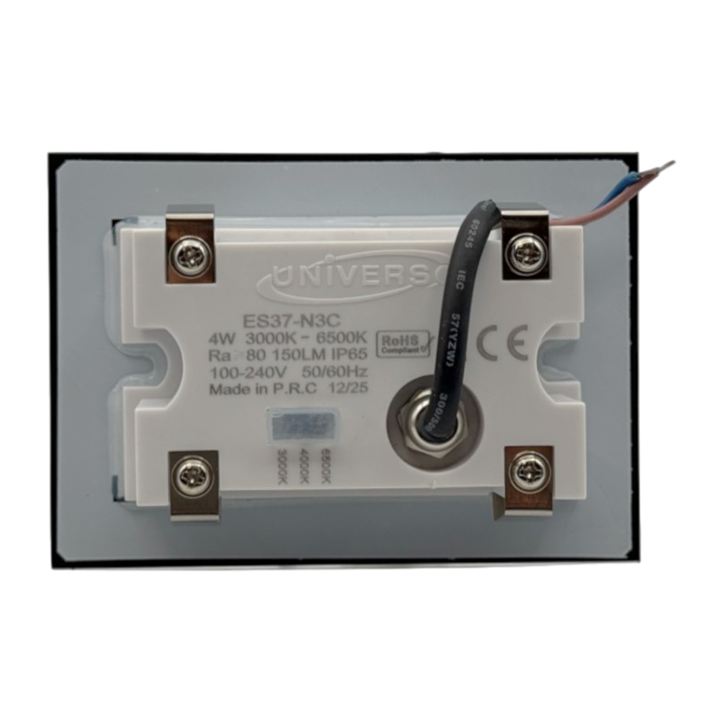 Segnapasso LED Rettangolare in Vetro UNIVERSO ES37-N3C 4W | CCT Switch IP65
