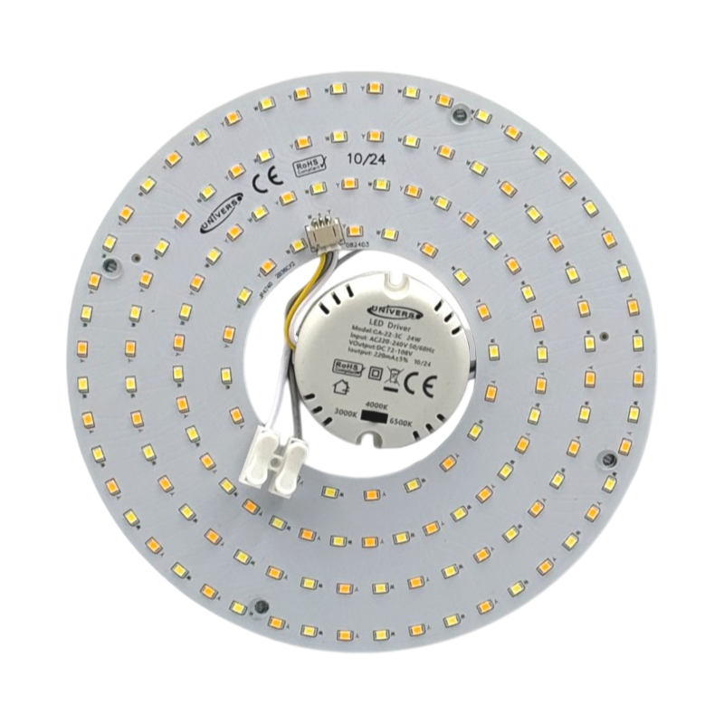 Plafoniera Circolare LED Magnetica T9 CCT 3in1 24W Ø19cm | Attacco G10q 3000K-4000K-6500K
