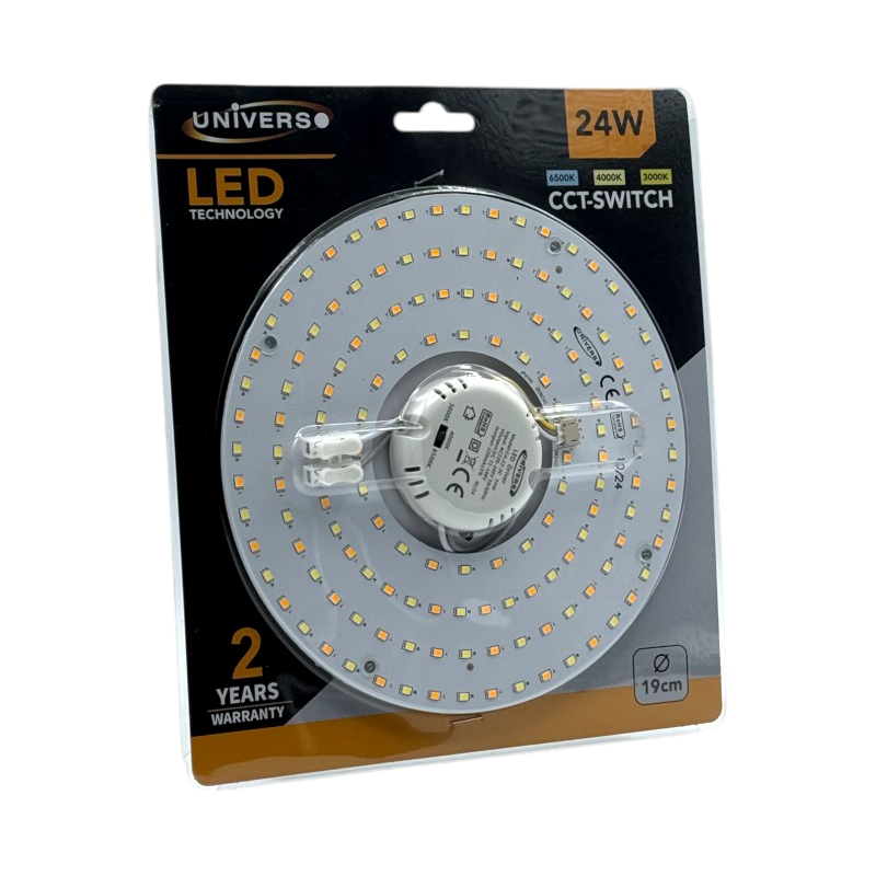 Plafoniera Circolare LED Magnetica T9 CCT 3in1 24W Ø19cm | Attacco G10q 3000K-4000K-6500K