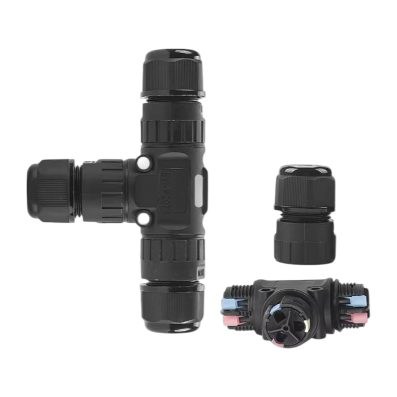 Giunzione Stagna Impermeabile a T UNIVERSO EW-P20-T | IP68 con 3 Terminali
