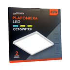 Plafoniera Ultra Slim Quadrata Bianca UNIVERSO PQ-450-B3C - immagine 2