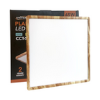 Plafoniera Ultra Slim Quadrata Legno UNIVERSO PQ-450-L3C 45W