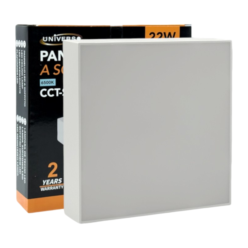 Plafoniera SMD LED Quadrata UNIVERSO XGTHDF22-3C 22W | CCT 3in1 IP20 Bianco
