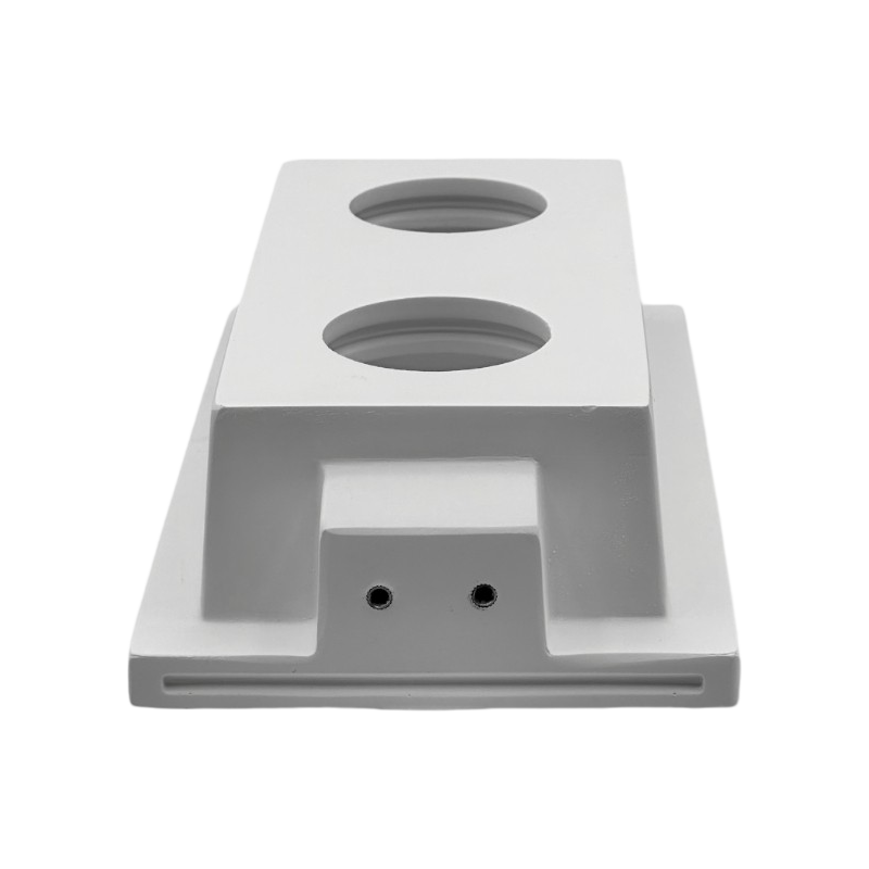 Portafaretto Doppio in Gesso Rettangolare UNIVERSO GS-24 | Incasso per Lampadine GU10 e GU5.3