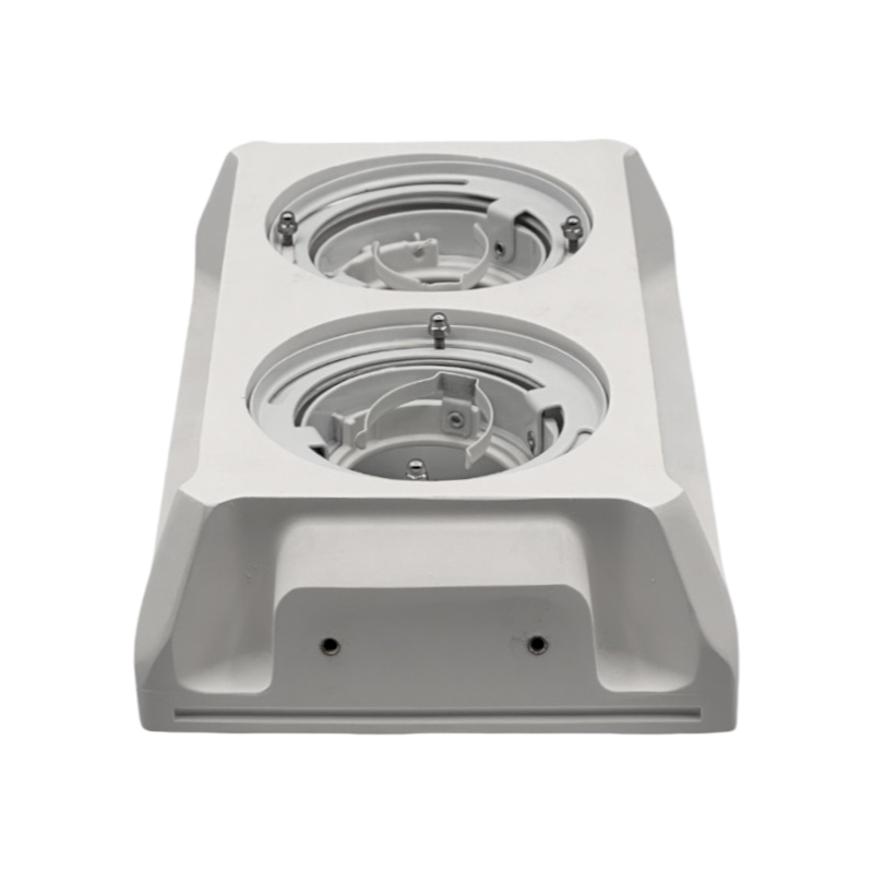 Portafaretto Doppio Orientabile in Gesso Rettangolare UNIVERSO GS-21 | Incasso per Lampadine GU10 e GU5.3