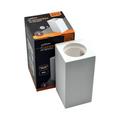 Portafaretto Quadrato in Gesso Verniciabile UNIVERSO GS-C110-Q | Montaggio Superficiale per GU10/GU5.3