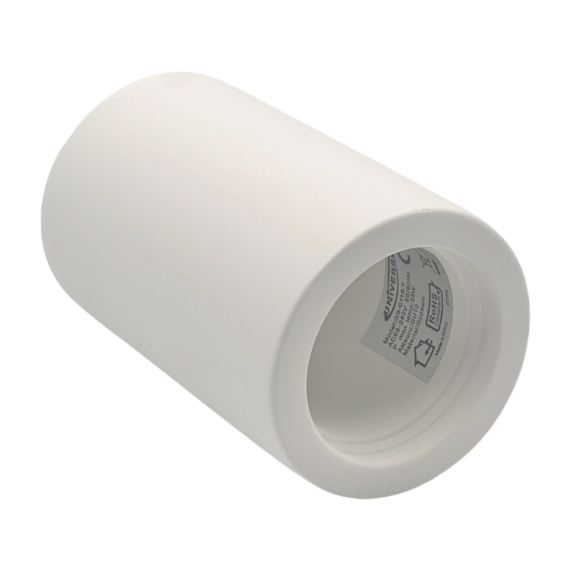 Portafaretto Rotondo in Gesso Verniciabile UNIVERSO GS-C110-T | Montaggio Superficiale per GU10/GU5.3