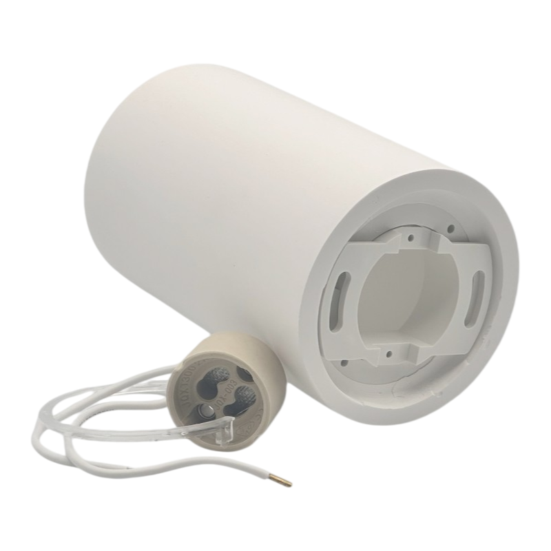 Portafaretto Rotondo in Gesso Verniciabile UNIVERSO GS-C110-T | Montaggio Superficiale per GU10/GU5.3
