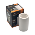 Portafaretto Rotondo in Gesso Verniciabile UNIVERSO GS-C140-T | Montaggio Superficiale per GU10/GU5.3
