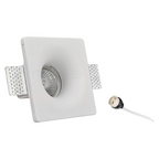 Portafaretto Quadrato da Incasso in Gesso Verniciabile