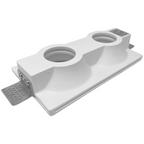 Portafaretto Doppio Rettangolare da Incasso in Gesso - immagine 5