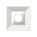Portafaretto Quadrato da Incasso in Gesso con Alette a Molla | Per Lampadine GU10/MR16