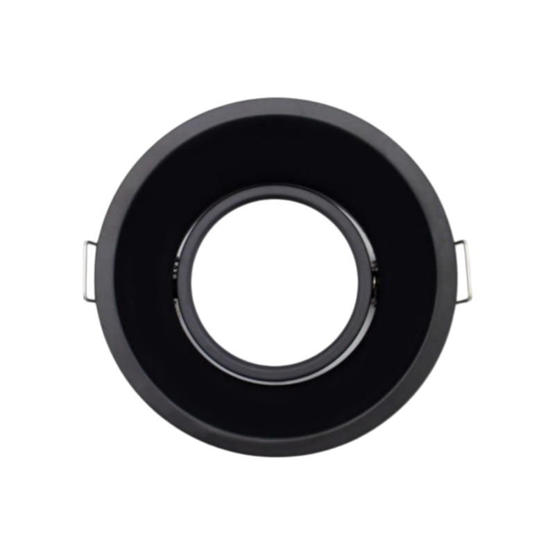 Portafaretto Rotondo Orientabile da Incasso in Metallo Nero UNIVERSO P13-N | Per Lampade GU10