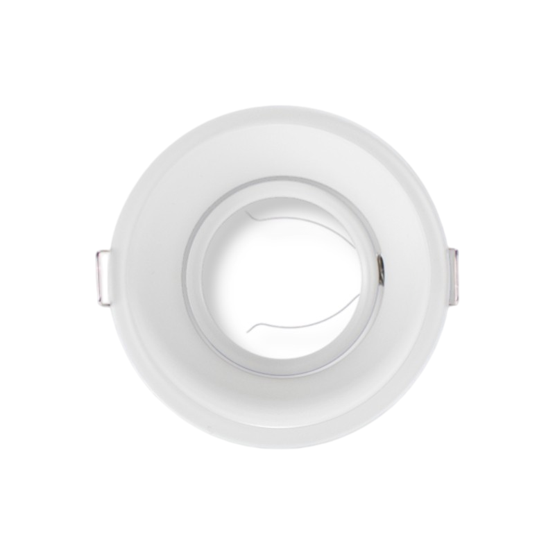 Portafaretto Rotondo Orientabile da Incasso in Metallo Bianco UNIVERSO P13-B | Per Lampade GU10