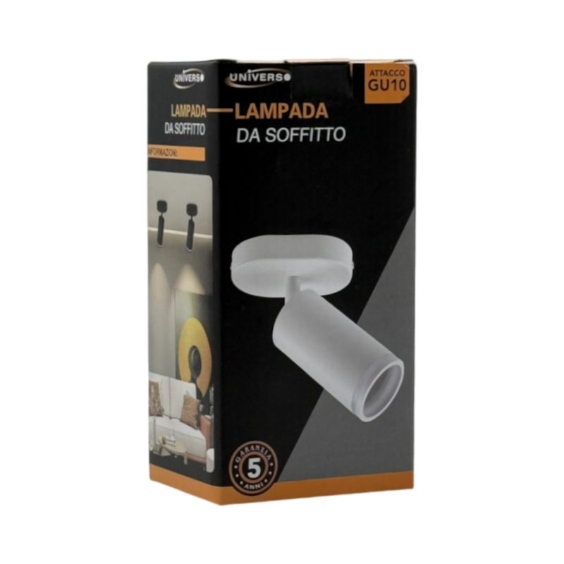 Applicata da Muro con Portalampada GU10 UNIVERSO TS-1N | Colore Nero
