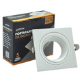 Portafaretto Quadrato Orientabile da Incasso UNIVERSO P38-GU10-B1 | Metallo Bianco per GU10/GU5.3